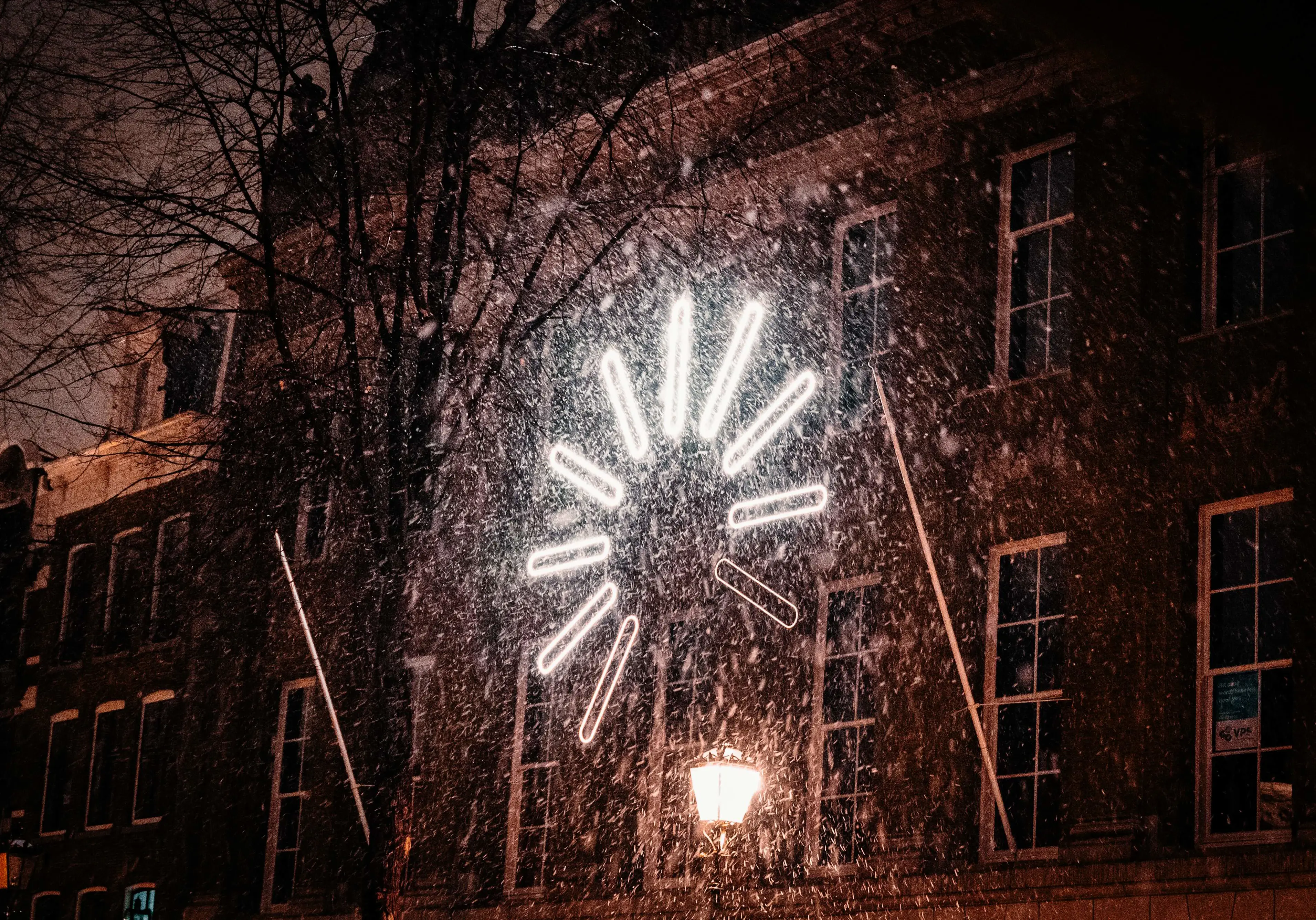 artwork snow clock