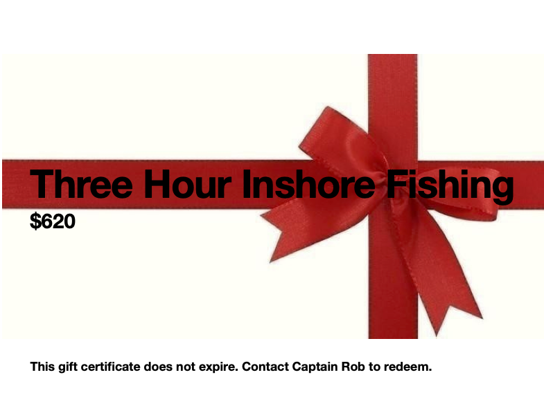 Gift Certificate -- Three Hour Fishing Trip